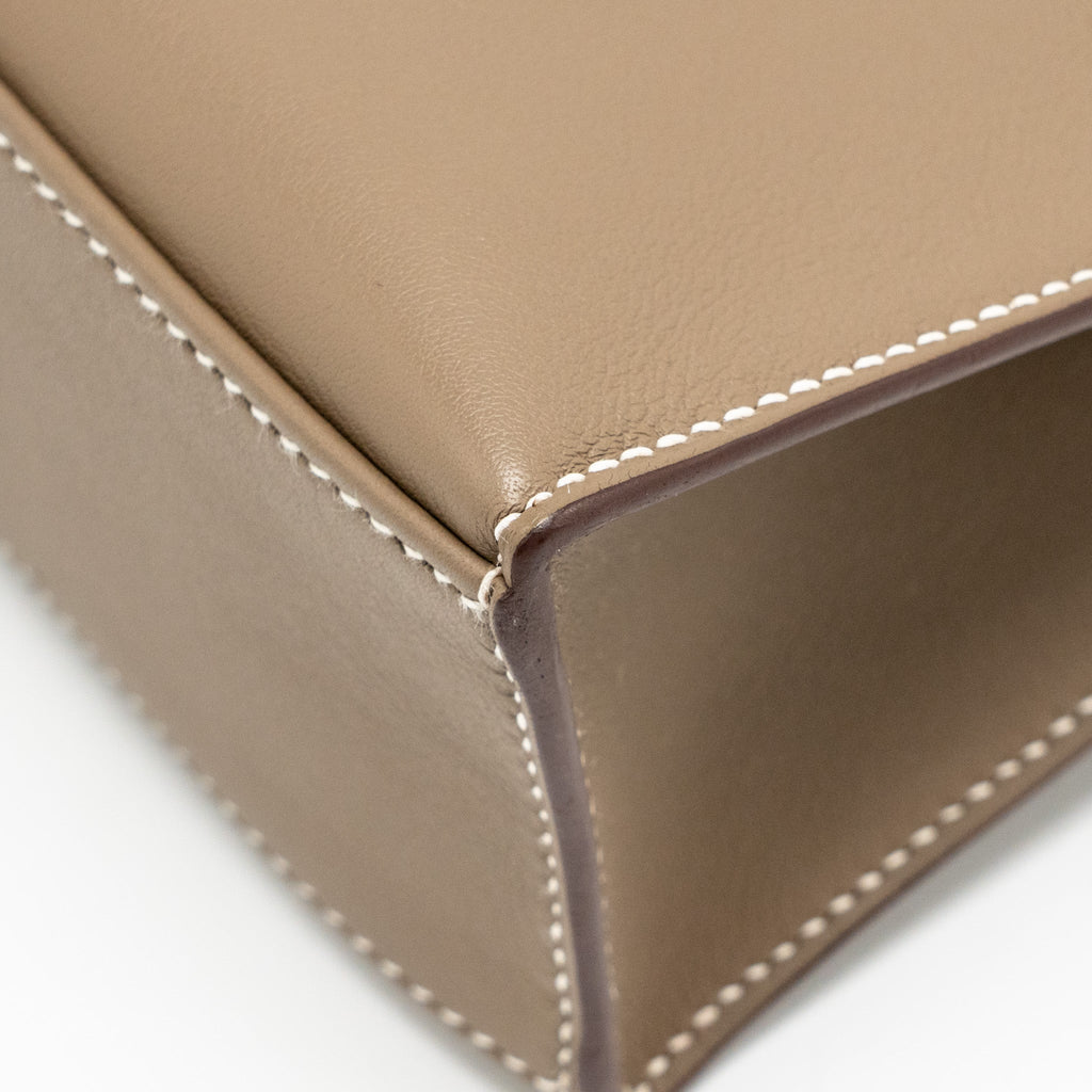 HERMES KELLY POCHETTE SWIFT ETOUPE GHW