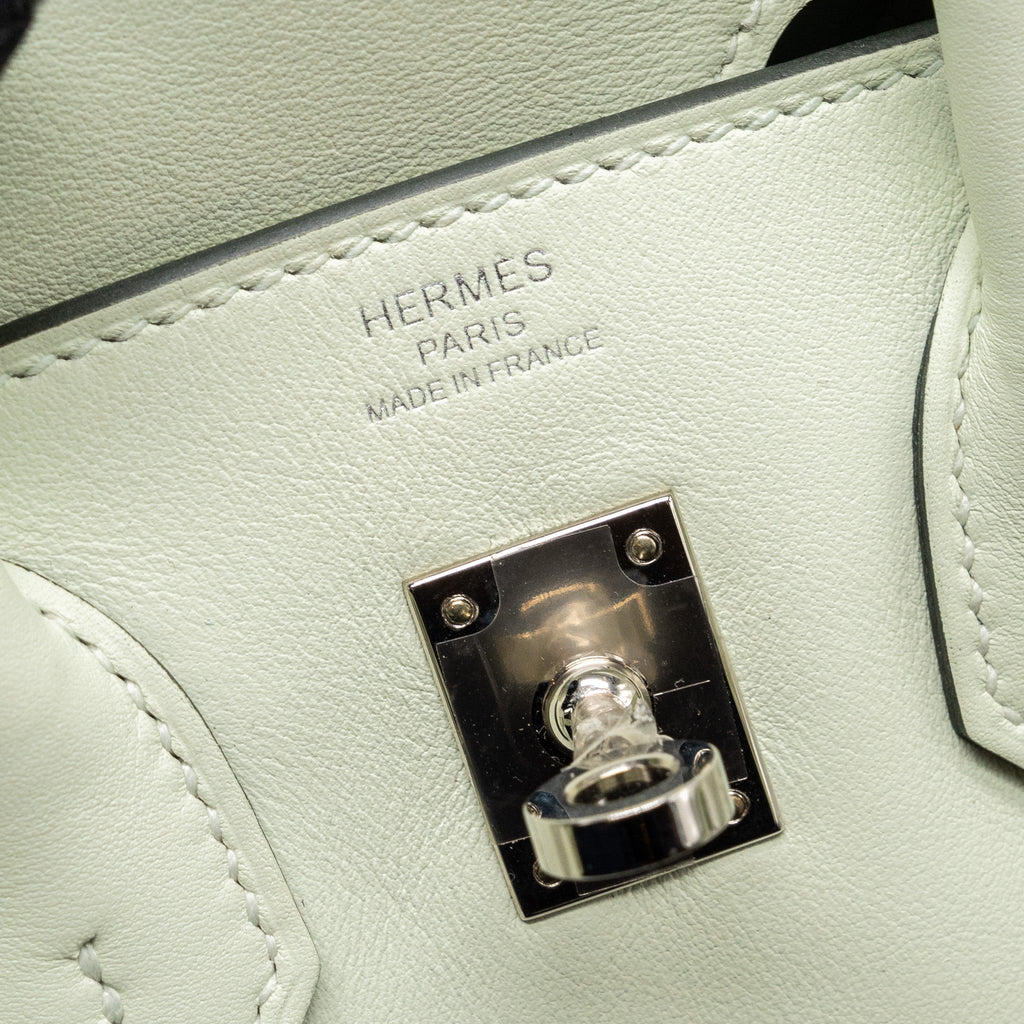 HERMES BIRKIN 25 SWIFT VERT FIZZ SHW