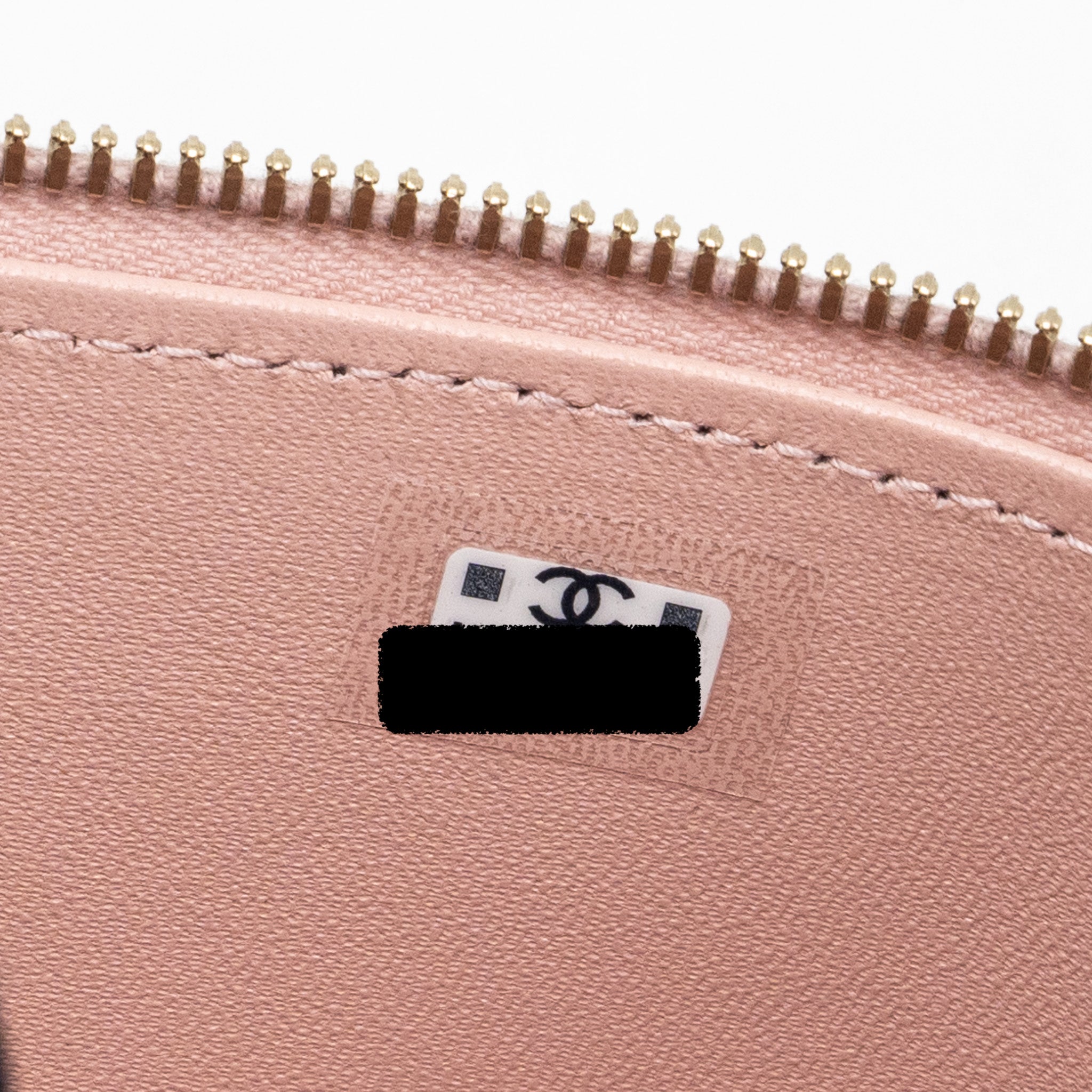 CHANEL LONG VANITY CASE CAMELLIA CHAIN LAMBSKIN  LIGHT PINK GHW (MICROCHIP)