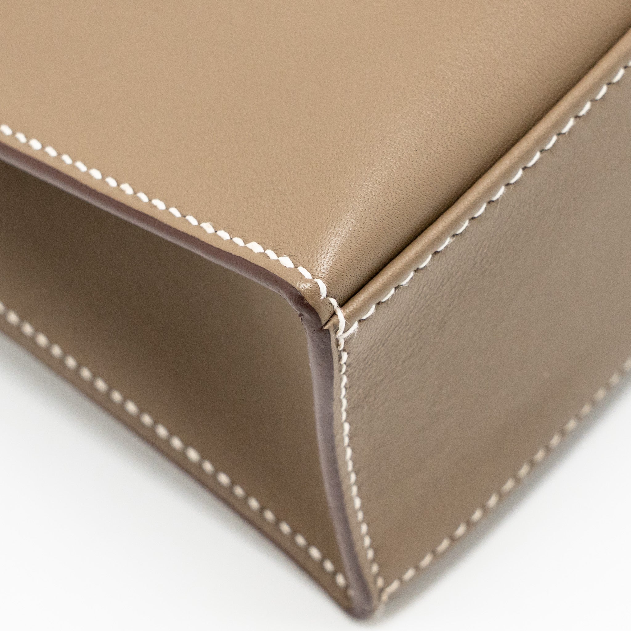 HERMES KELLY POCHETTE SWIFT ETOUPE GHW