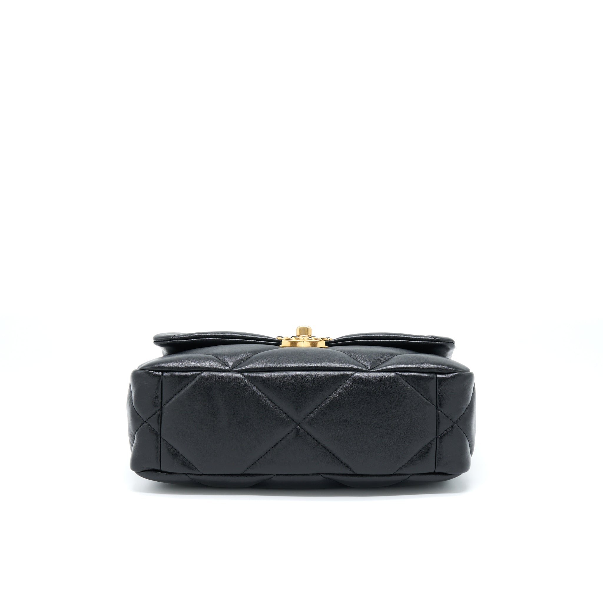 CHANEL SMALL 19 BAG LAMBSKIN BLACK MULTICOLOUR HARDWARE (MICROCHIP)