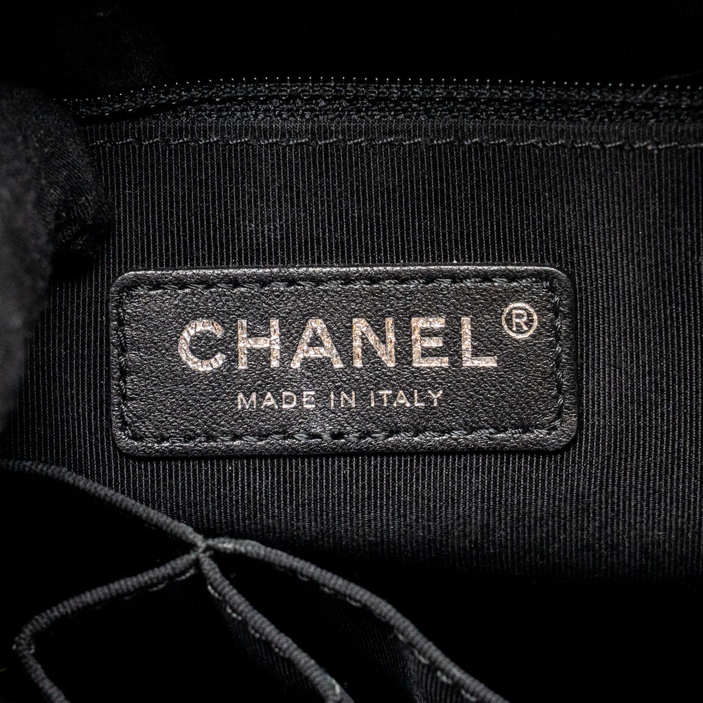 CHANEL LARGE GABRIELLE HOBO BAG CALFSKIN / PATENT BLACK MULTICOLOR HARDWARE