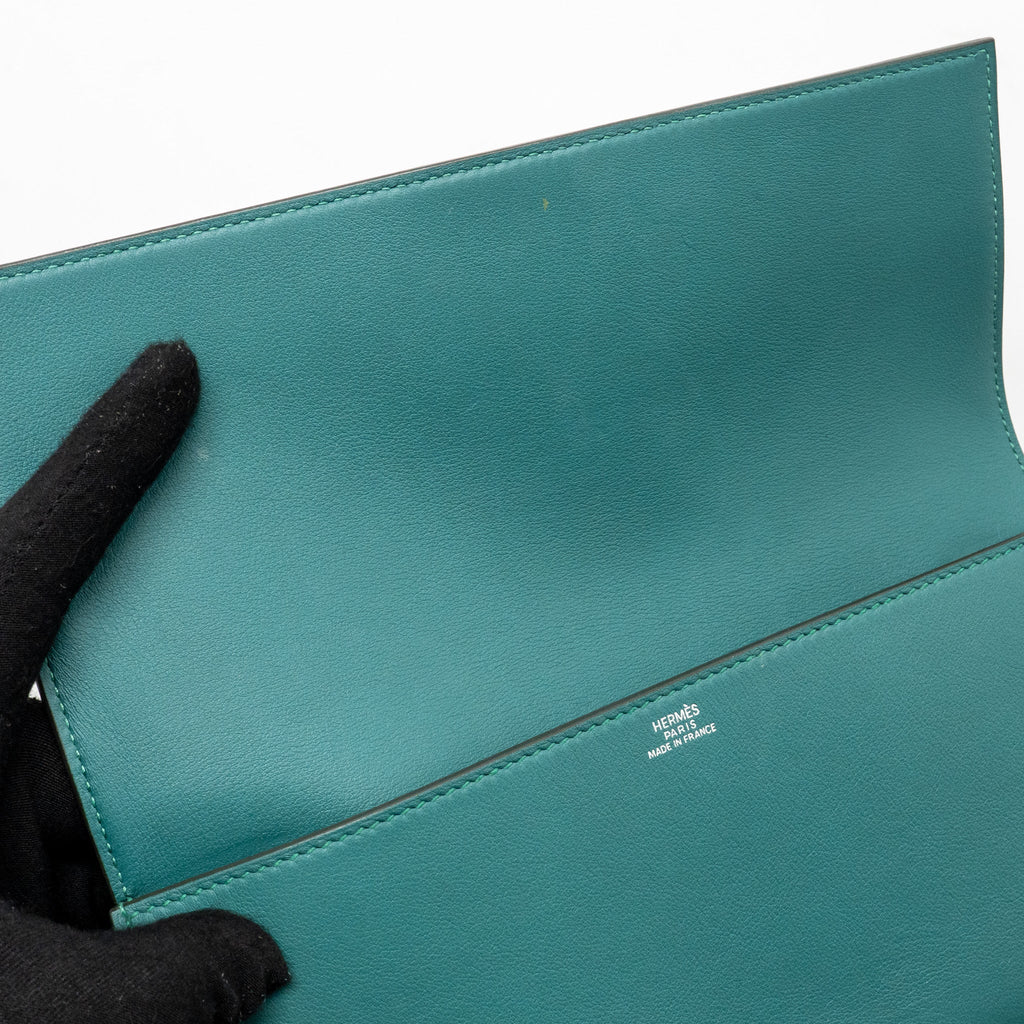 HERMES POCHETTE MEDOR 23 SWIFT MALACHITE SHW