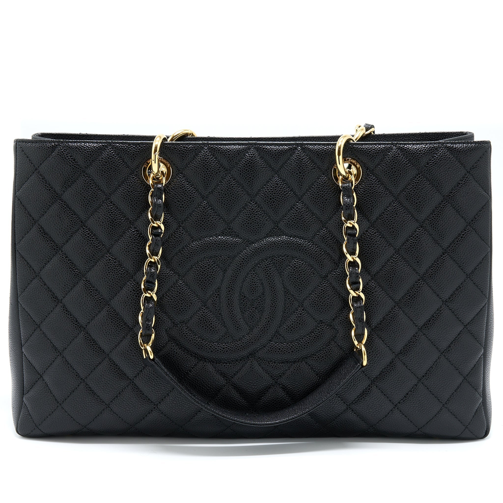 CHANEL GRAND SHOPPING TOTE XL CAVIAR BLACK GHW