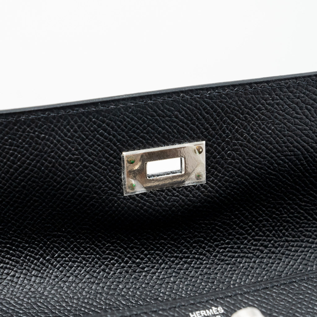 HERMES KELLY LONG WALLET EPSOM BLACK SHW