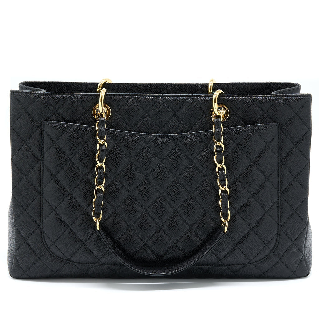 CHANEL GRAND SHOPPING TOTE XL CAVIAR BLACK GHW