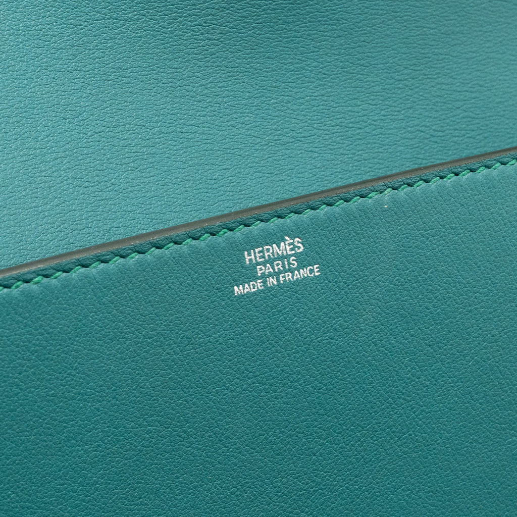 HERMES POCHETTE MEDOR 23 SWIFT MALACHITE SHW