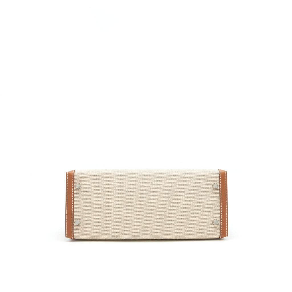 HERMES KELLY 28 TOILE H GOLD / BEIGE SHW