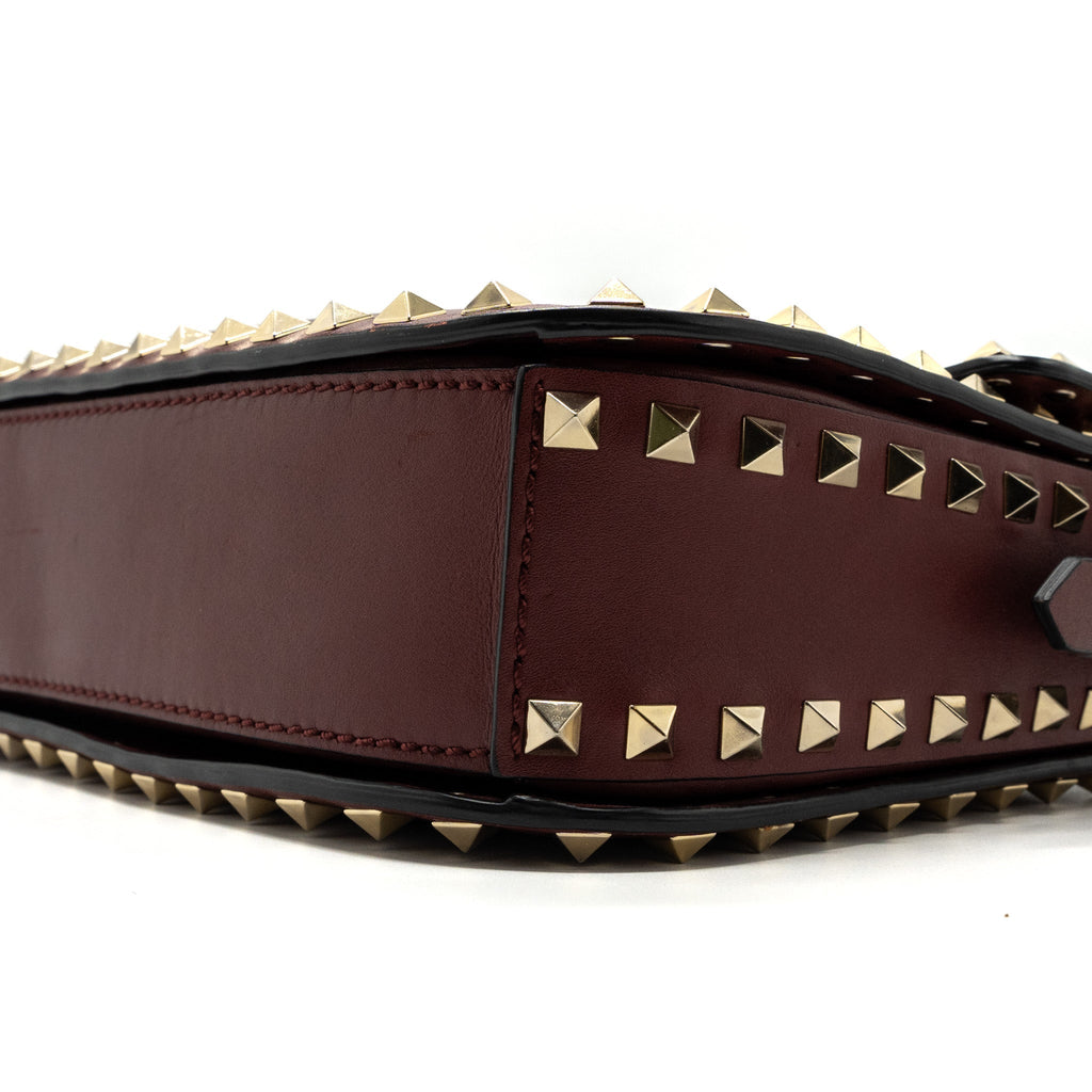 VALENTINO ROCKSTUD FLAP BAG CALFSKIN RED GHW