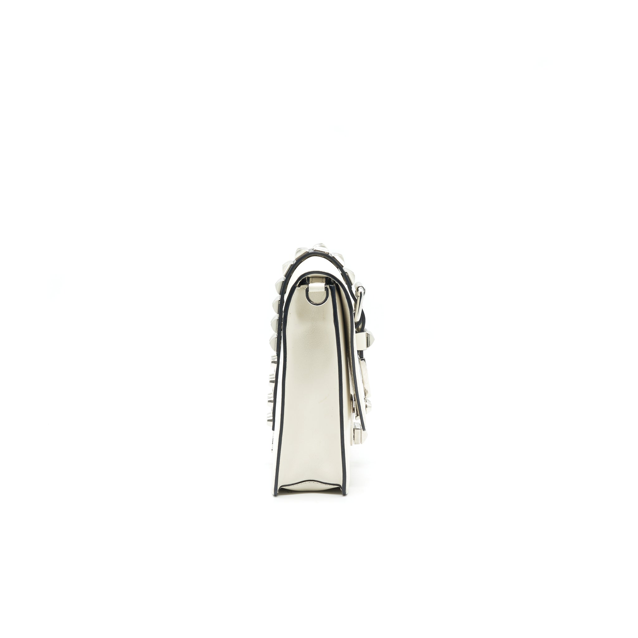 PRADA WOMAN'S MESSANGER BAG WHITE WITH SHW