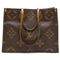 LOUIS VUITTON ON THE GO GM MONOGRAM REVERSE CANVAS GHW