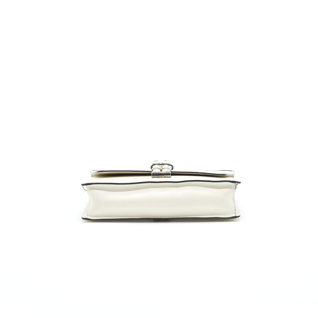 PRADA WOMAN'S MESSANGER BAG WHITE WITH SHW