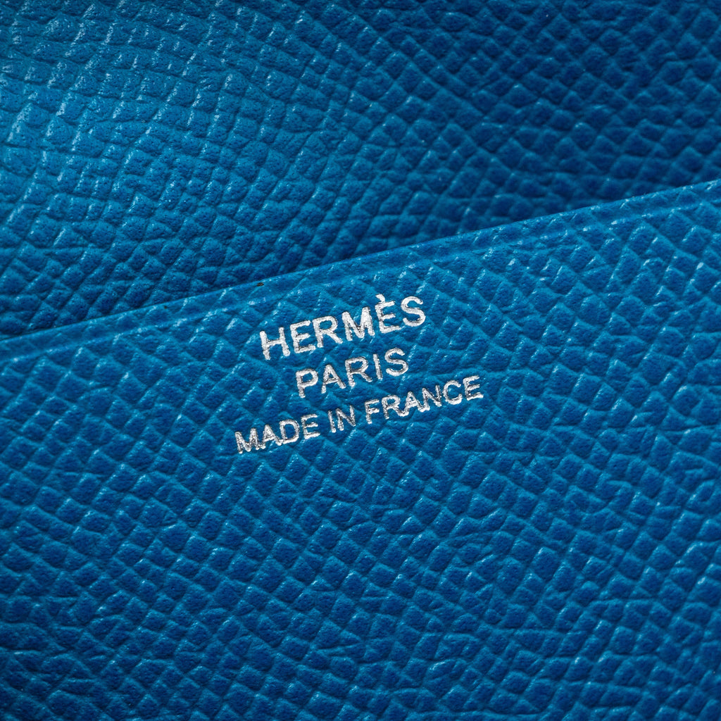 HERMES BEARN WALLET EPSOM BLUE SHW
