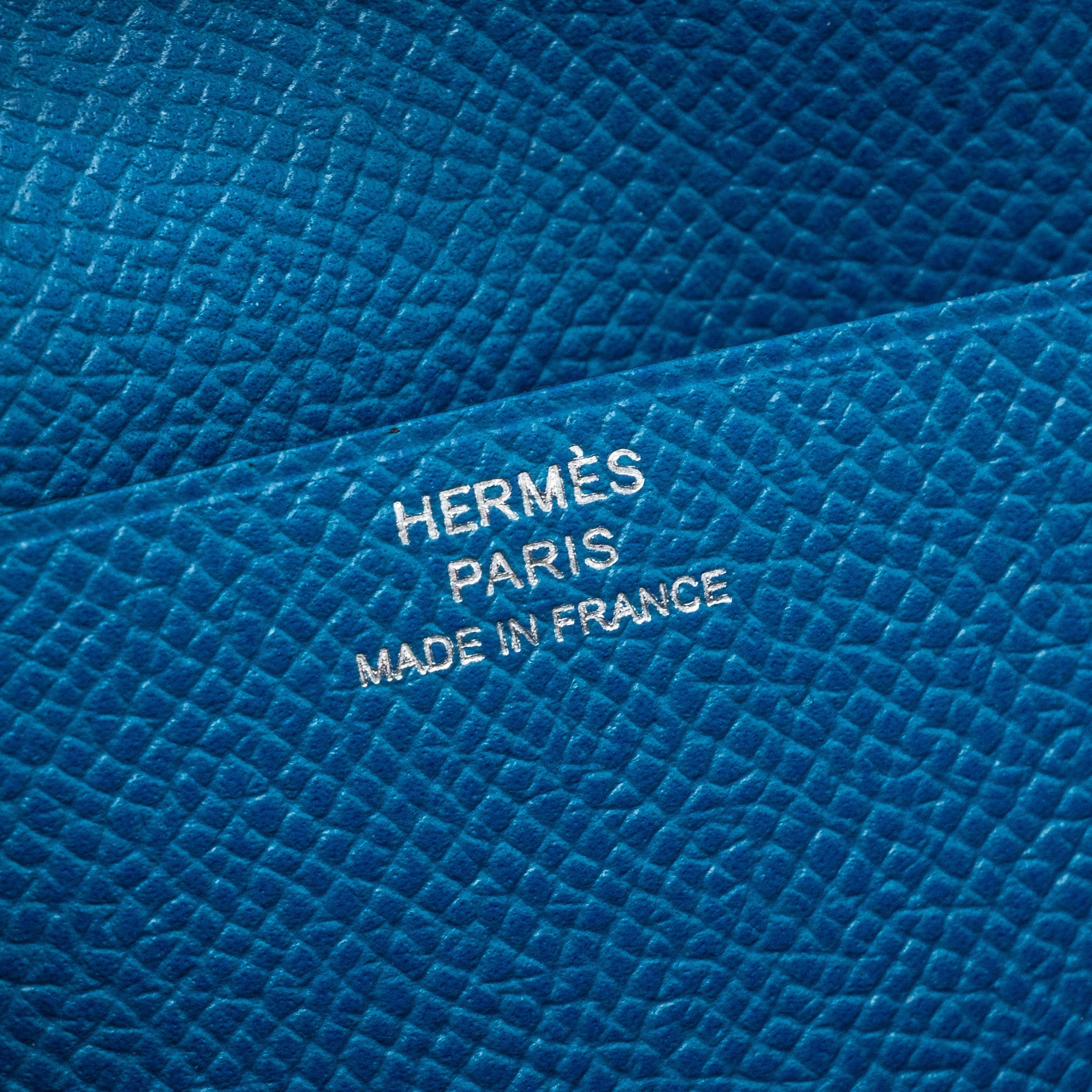 HERMES BEARN WALLET EPSOM BLUE SHW