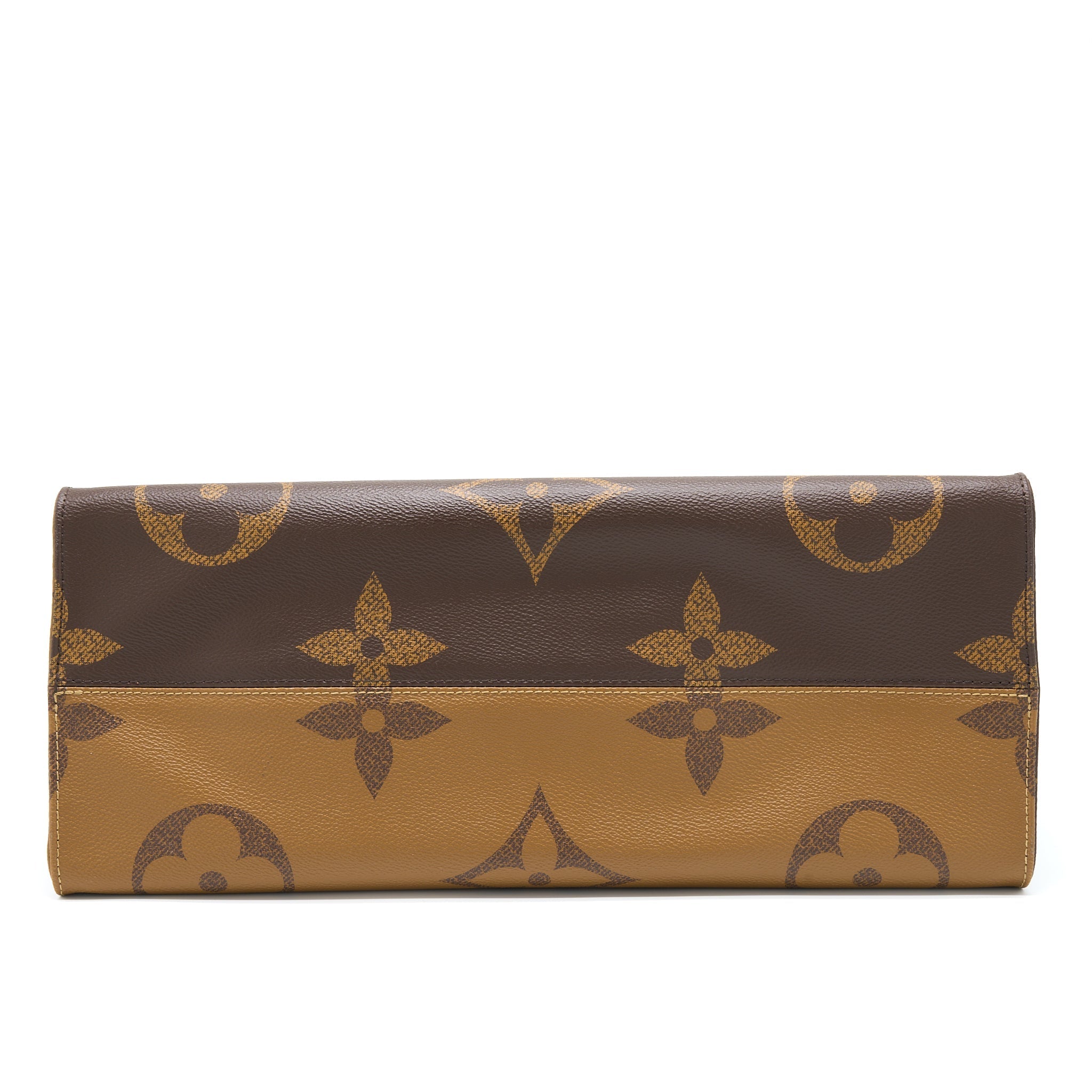 LOUIS VUITTON ON THE GO GM MONOGRAM REVERSE CANVAS GHW