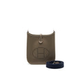 HERMES MINI EVELYNE ETOUPE/ BLUE INDIGO SHW