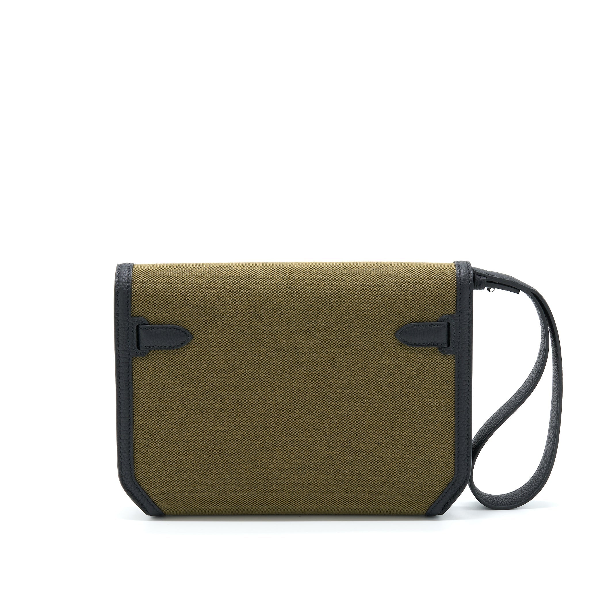 HERMES POCHETTE KELLY DEPECHES CANVAS AND LEATHER MULTICOLOUR SHW