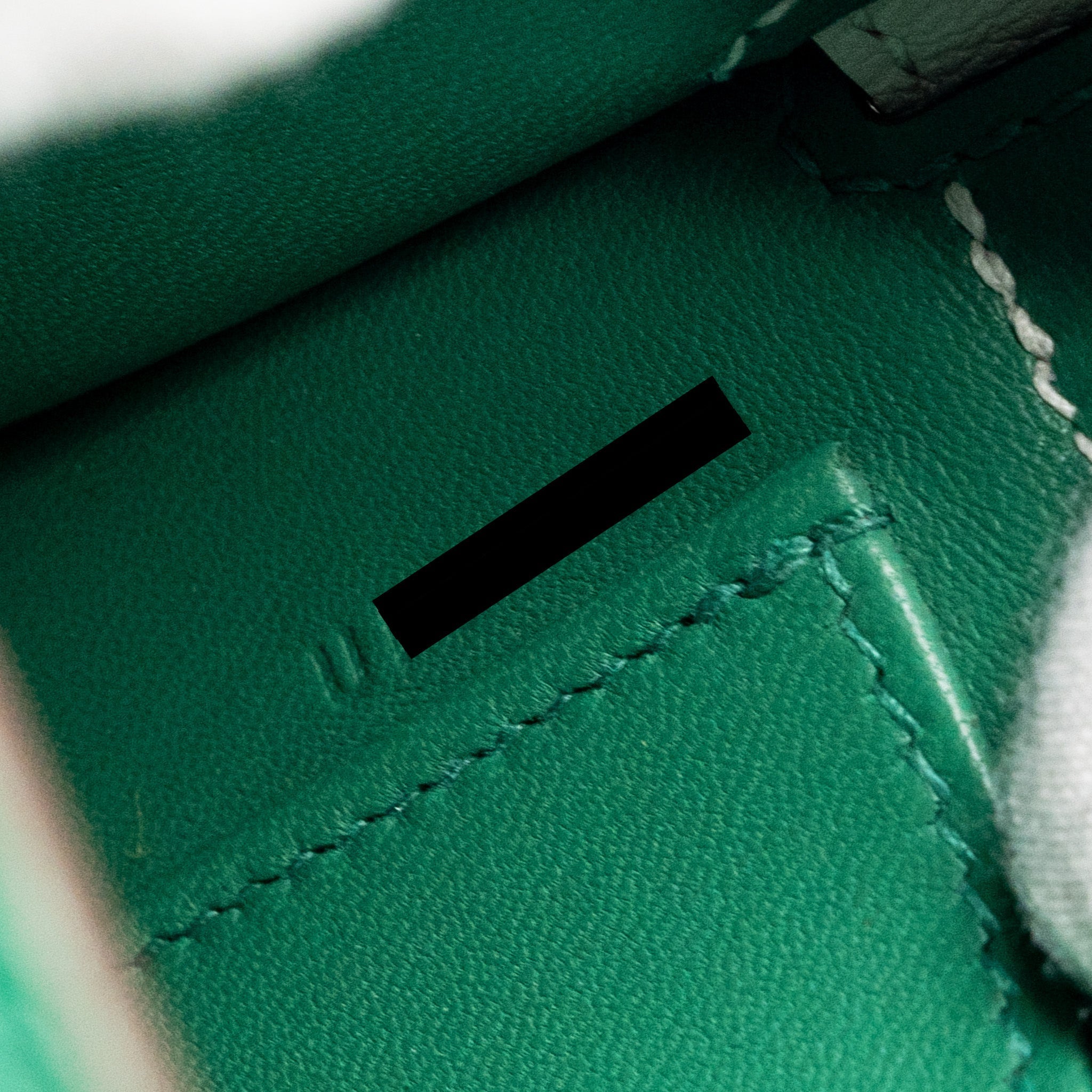 HERMES MINI KELLY SPECIAL ORDER CHÈVRE MYSORE VERT VERTIGO/GRIS PERLE LGHW