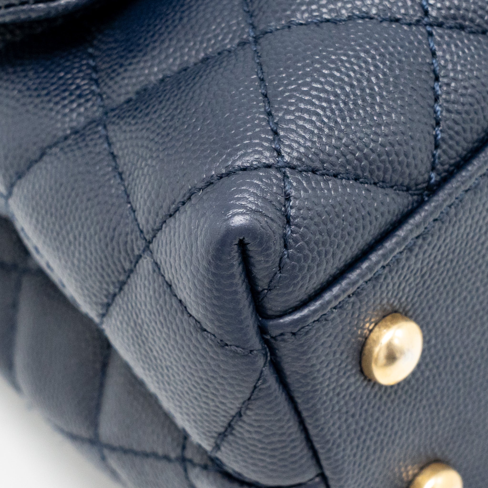 CHANEL SMALL COCO HANDLE CAVIAR NAVY GHW