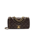 CHANEL CALFSKIN FLAP BAG WITH CHAIN BURGUNDY GHW