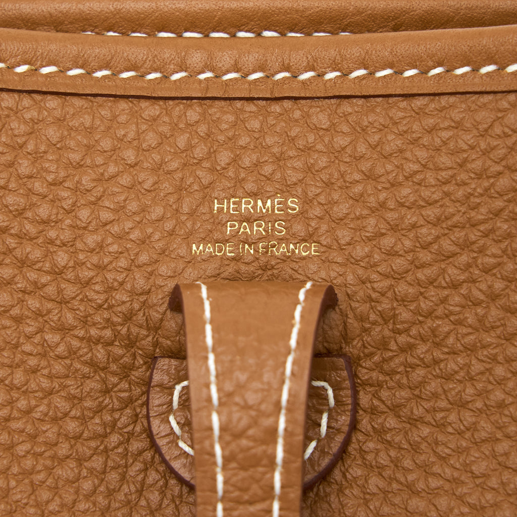 HERMES MINI EVELYNE CLEMENCE GOLD GHW