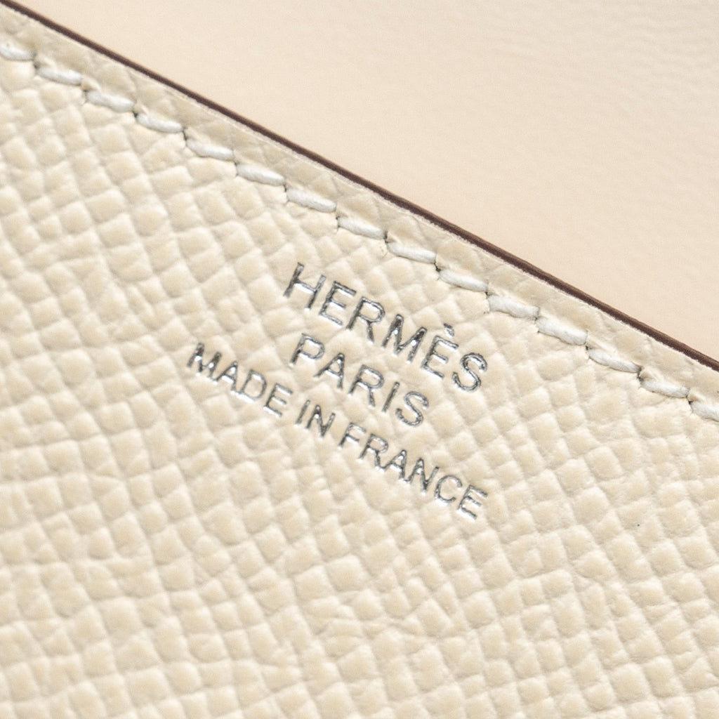 HERMES KELLYDOLE / KELLY DOLE PICTO EPSOM LEATHER NATA/ LIME / MAUVE SYLVESTRE/ CHAI SHW