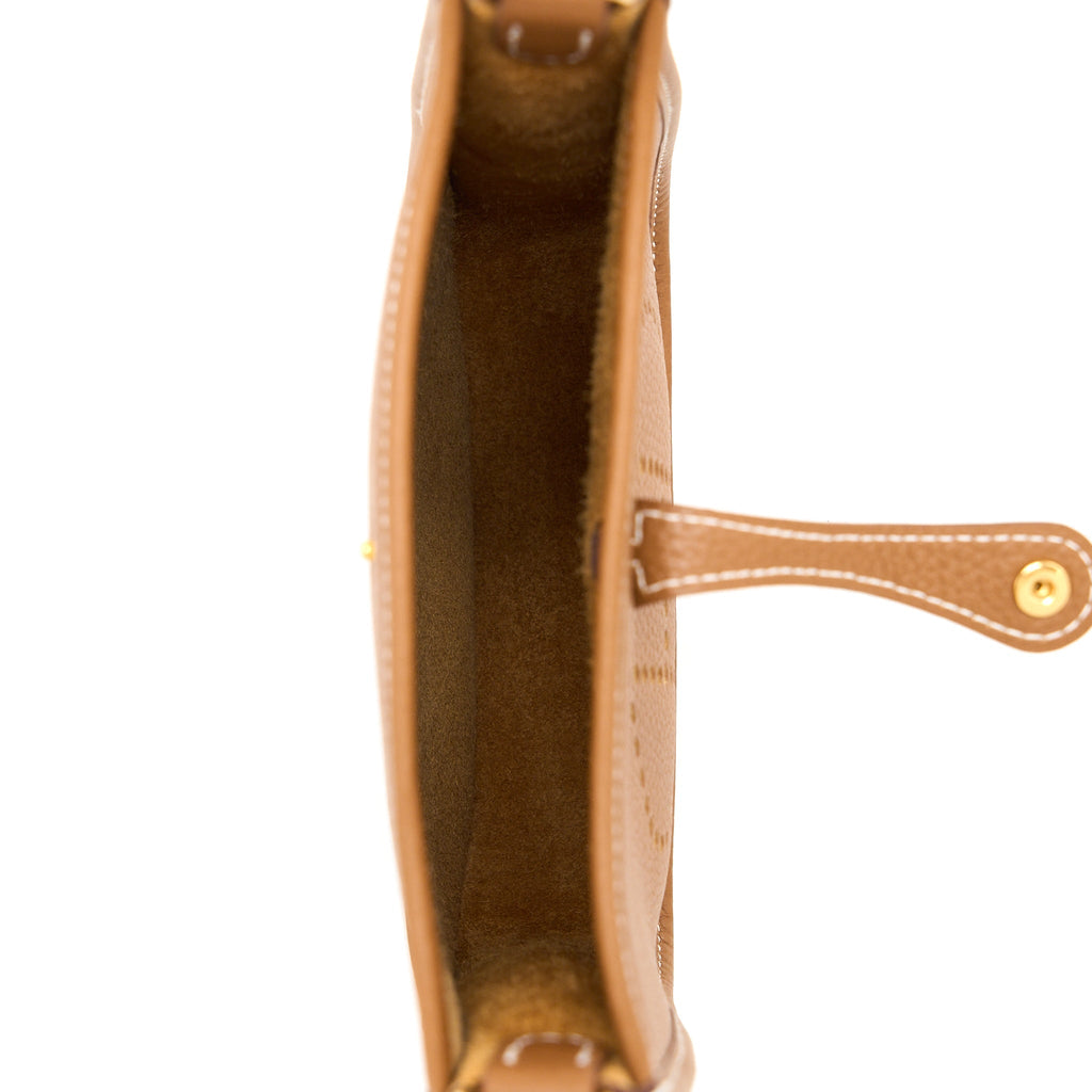 HERMES MINI EVELYNE CLEMENCE GOLD GHW