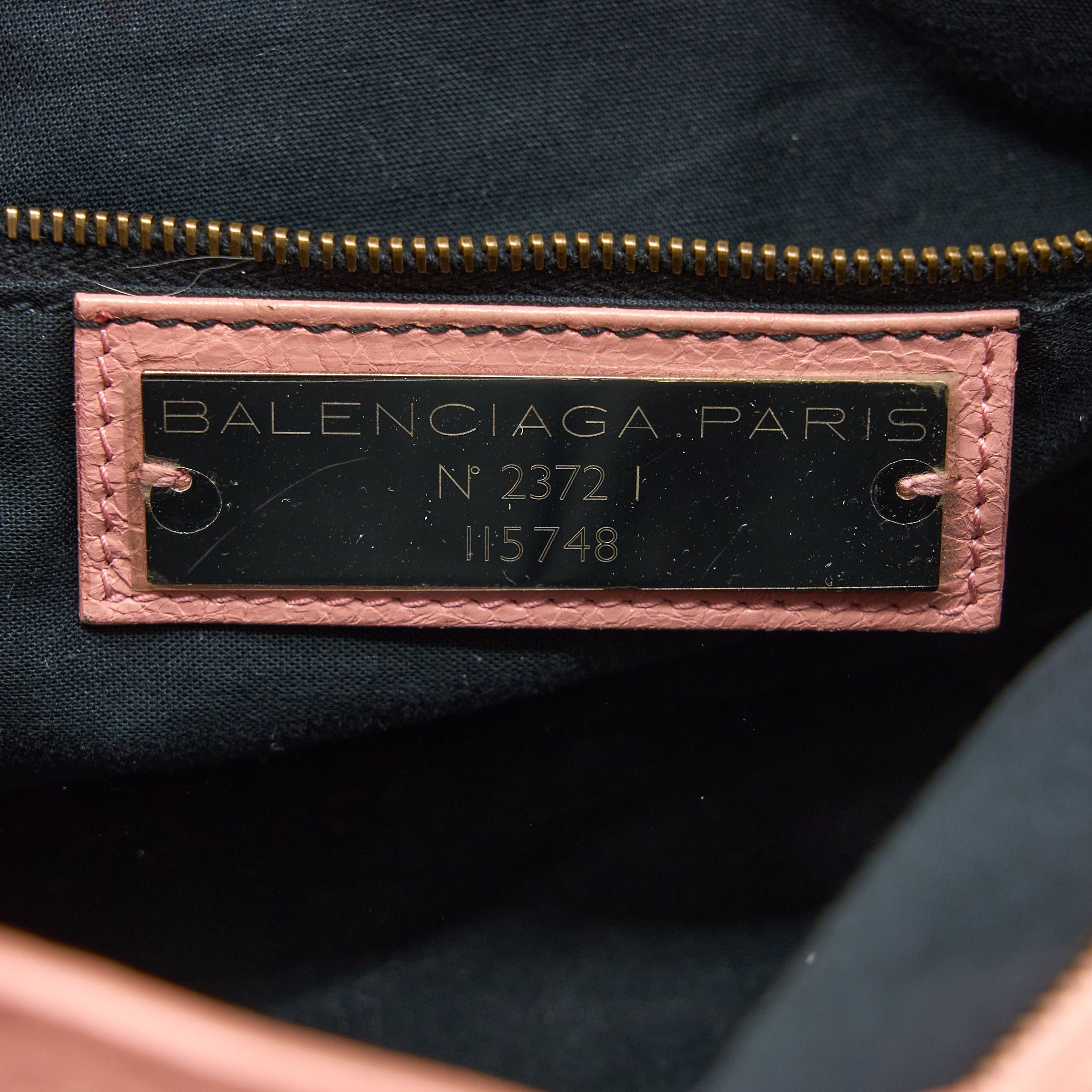 BALENCIAGA CLASSIC CITY BAG LEATHER PINK BLACK HARDWARE