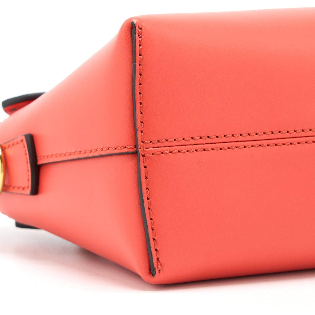 FENDI BY THE WAY MINI CALFSKIN RED/ORANGE GHW