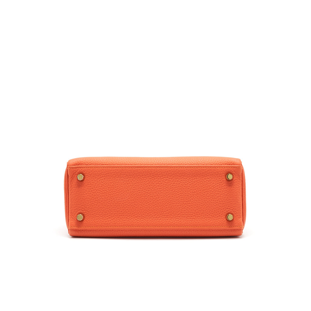 HERMES KELLY25 9J FEU GHW TOGO LEATHER