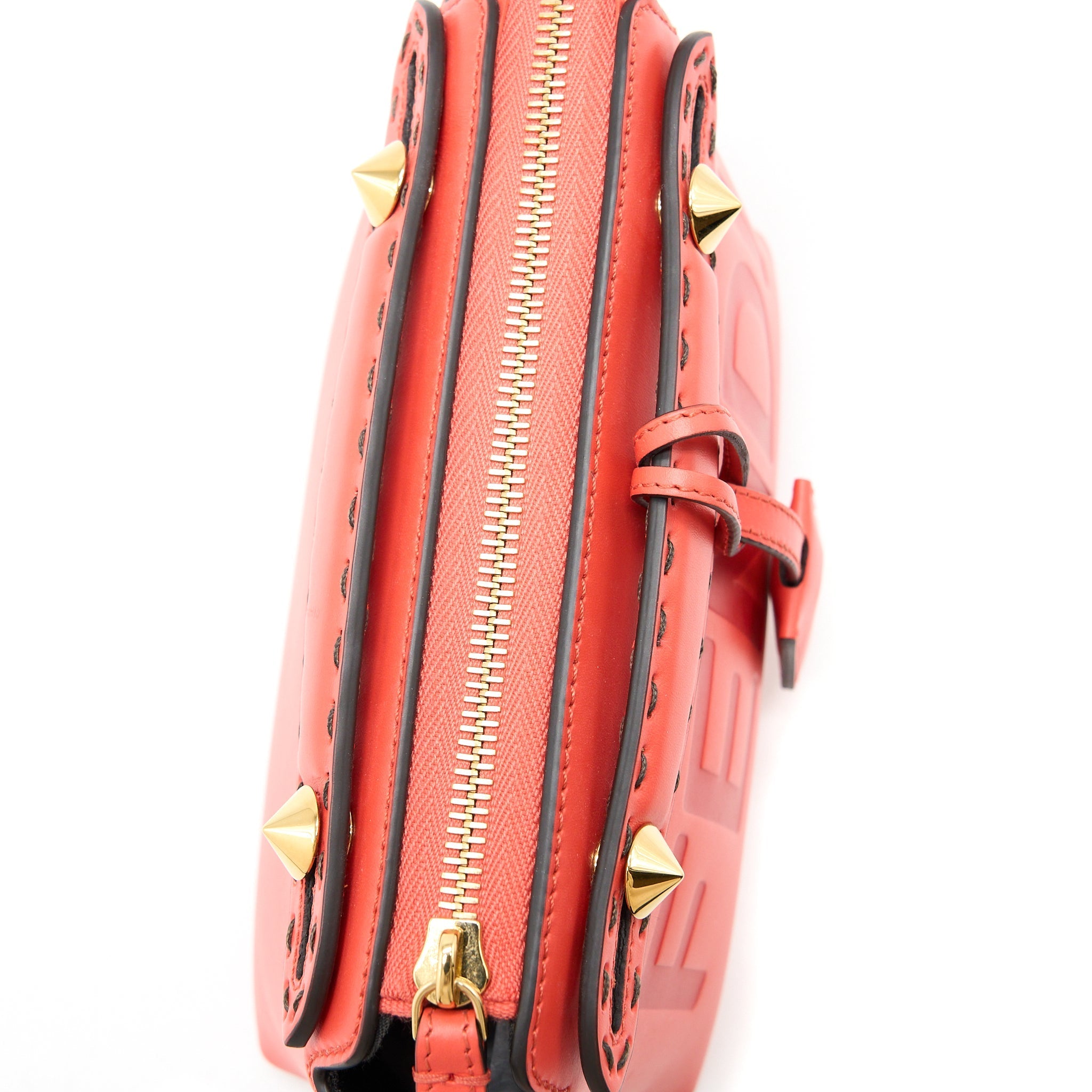 FENDI BY THE WAY MINI CALFSKIN RED/ORANGE GHW