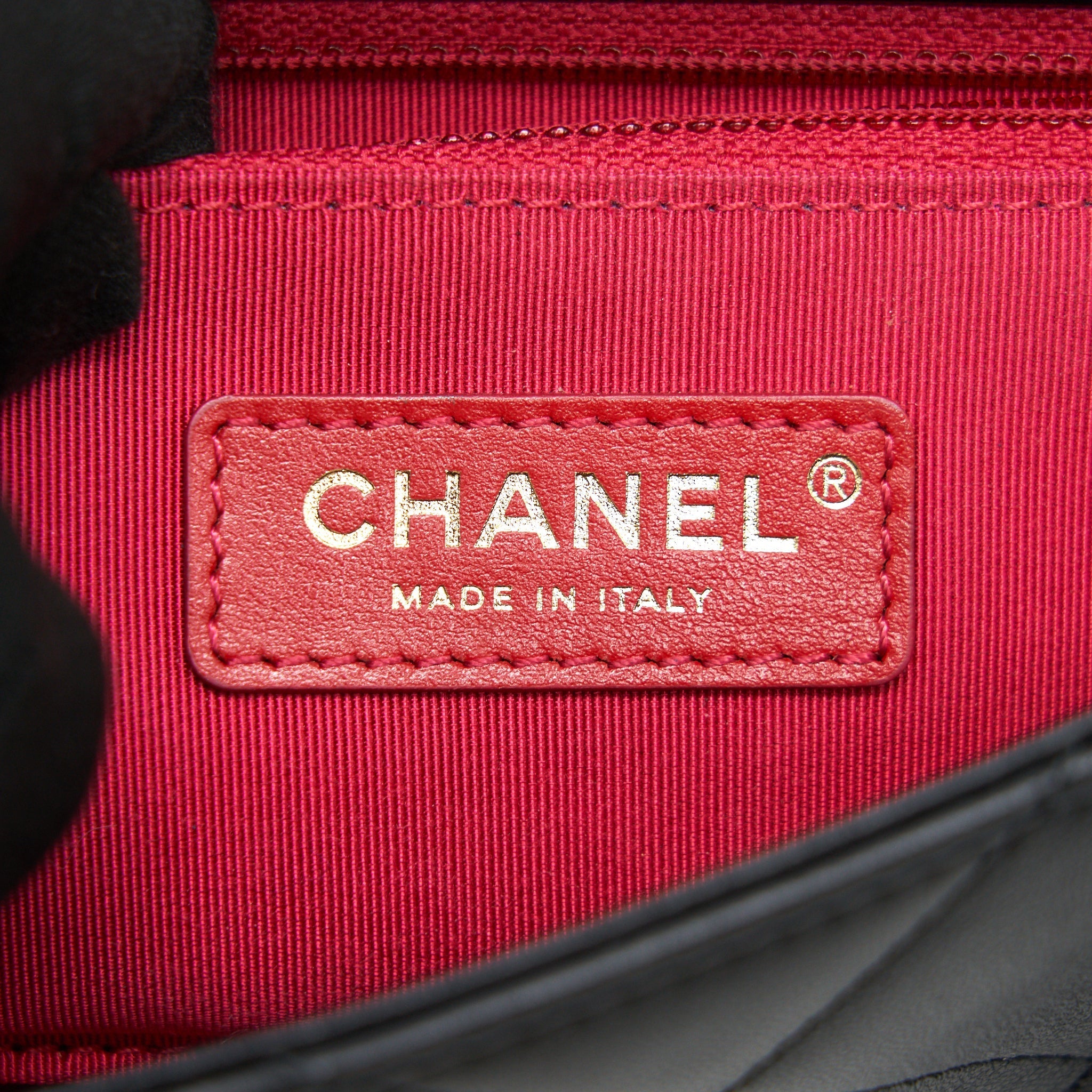 CHANEL 20P A REAL CLUTCH FLAP BAG BLACK