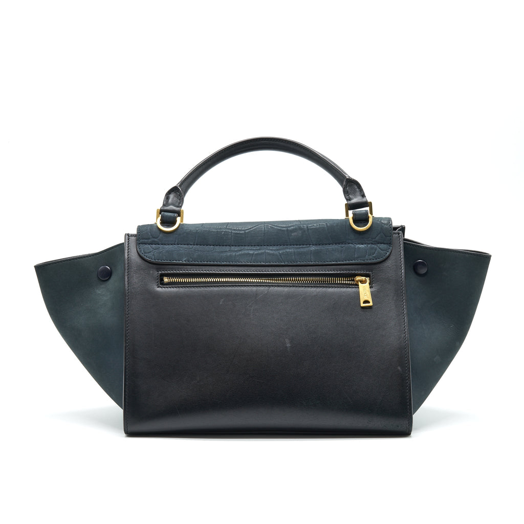 CELINE TRAPEZE BAG DEEP GREY / BLACK GHW