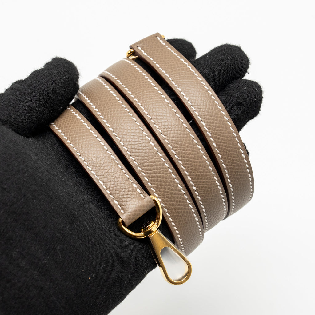 HERMES MINI EVELYNE SELLIER EPSOM ETOUPE GHW