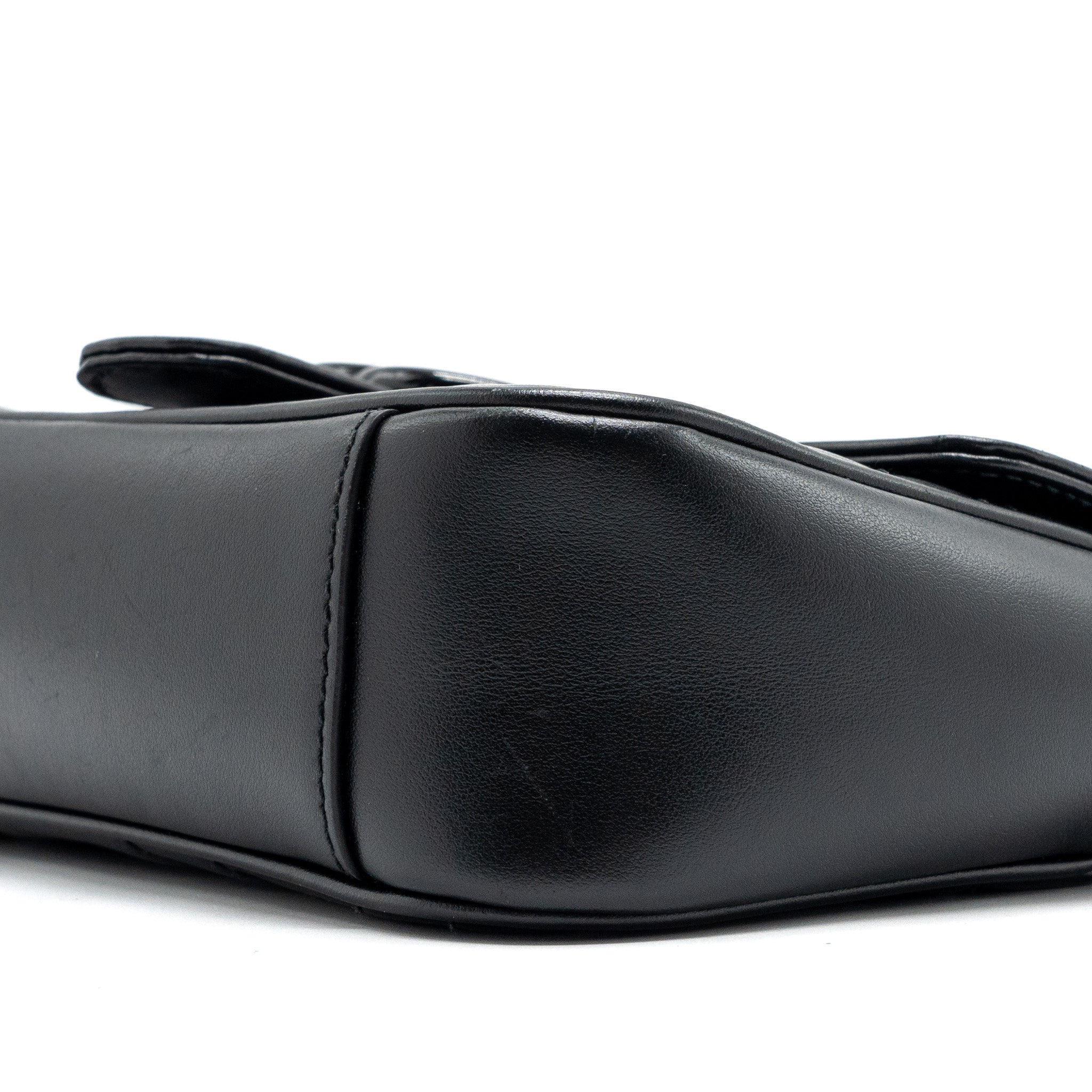 GUCCI MINI MARMONT CALFSKIN BLACK WITH BLACK HARDWARE
