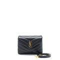 SAINT LAURENT/ YSL TOY LOULOU BAG QUILTED BLACK GHW