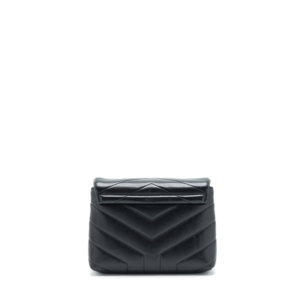 SAINT LAURENT/ YSL TOY LOULOU BAG QUILTED BLACK GHW