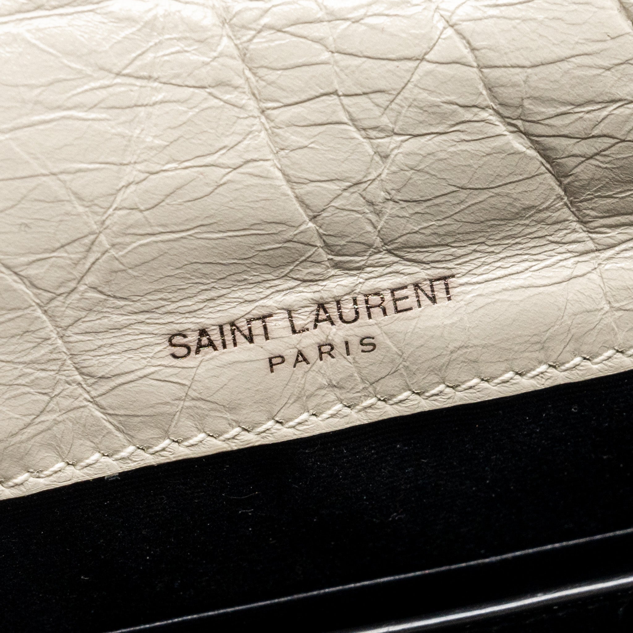 SAINT LAURENT/YSL NIKI BABY FLAP BAG CALFSKIN WHITE SHW