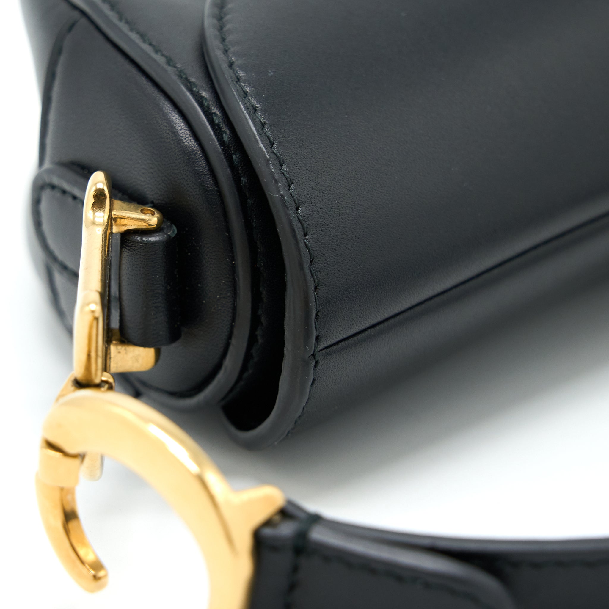 DIOR MINI SADDLE BAG CALFSKIN BLACK GHW