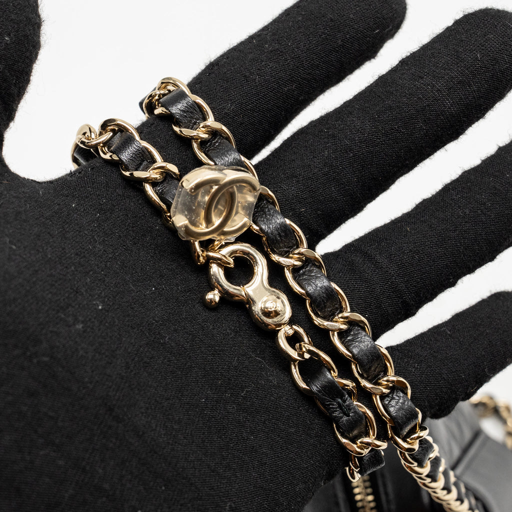 CHANEL 22S HEART BELT BAG LAMBSKIN BLACK LGHW