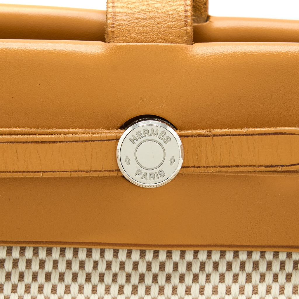 HERMES VINTAGE CLOTH TOTE WITH EXCHANGE POCKET SHW