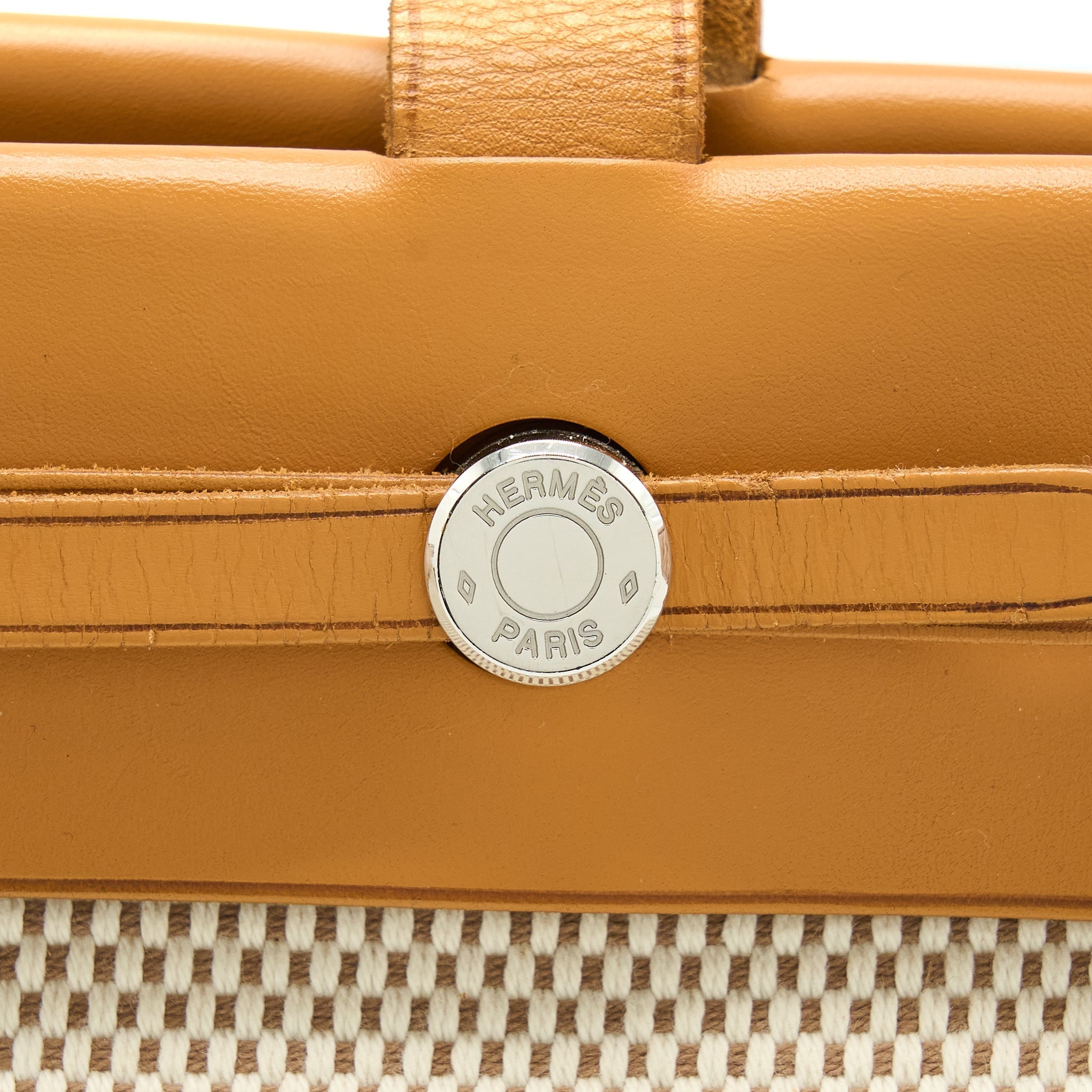 HERMES VINTAGE CLOTH TOTE WITH EXCHANGE POCKET SHW