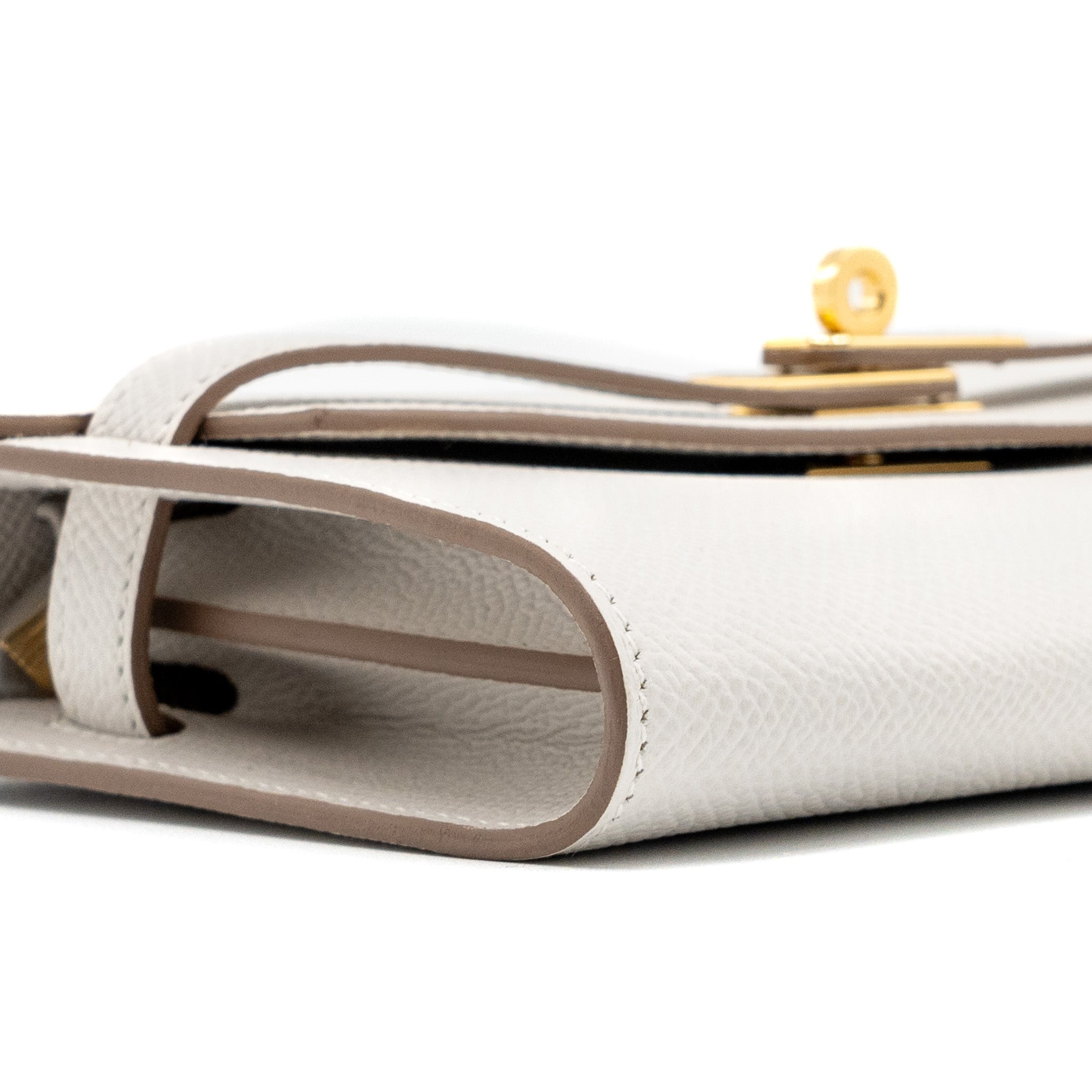 HERMES CLASSIC KELLY TO GO EPSOM GRIS PALE GHW