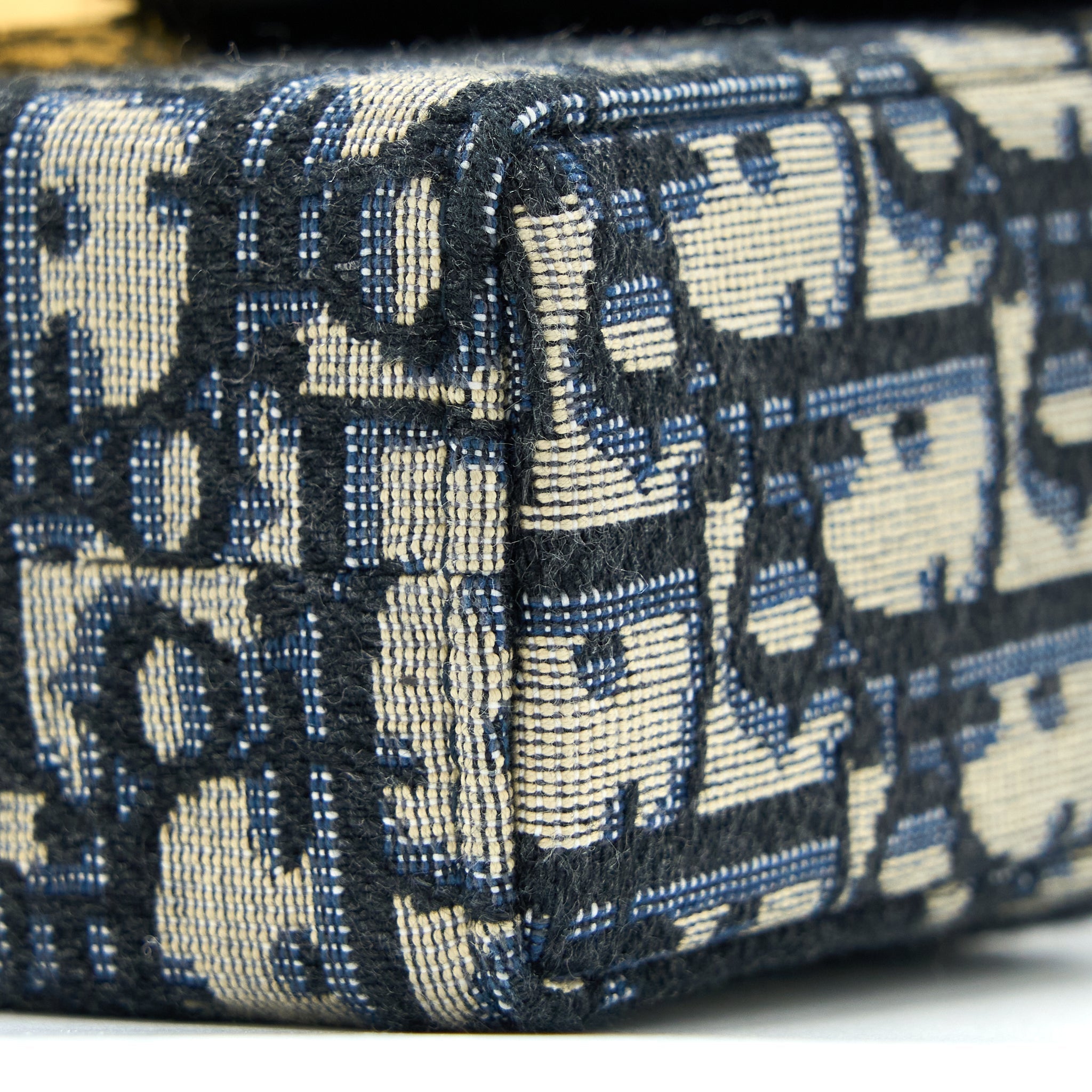 DIOR 30 MONTAIGNE MINI BOX BAG BLUE OBLIQUE GHW