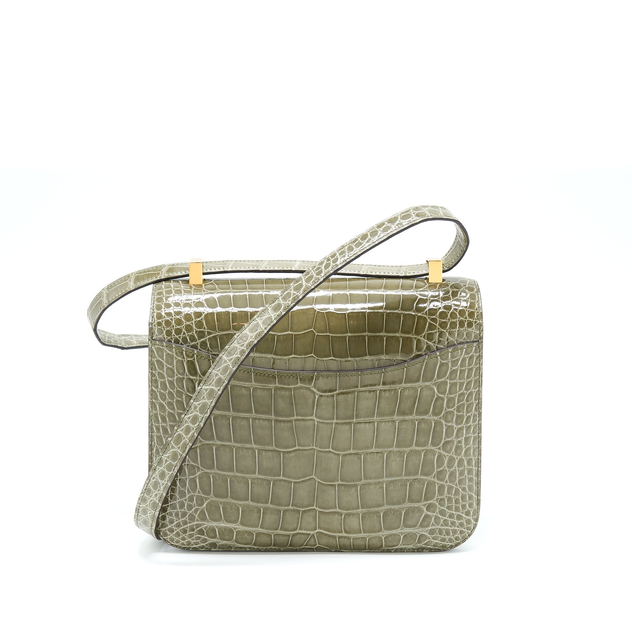 HERMES CONSTANCE 24 ALLIGATOR 81 GRIS TOURTERELLE GHW