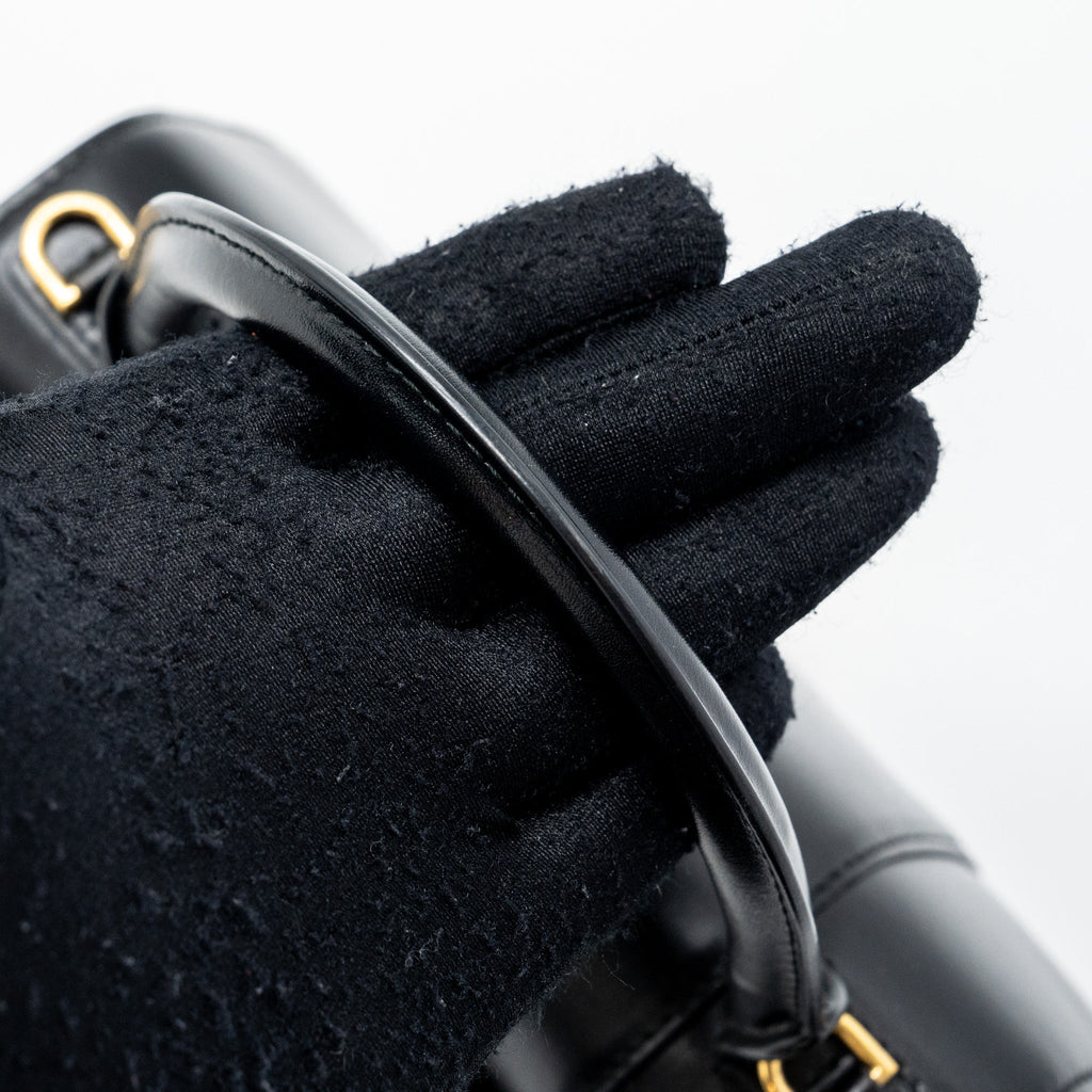BALENCIAGA HOURGLASS S CALFSKIN BLACK GHW