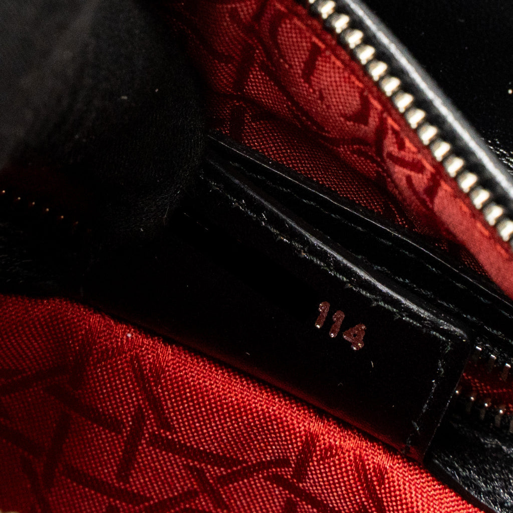 DIOR MEDIUM LADY DIOR LAMBSKIN BLACK SHW