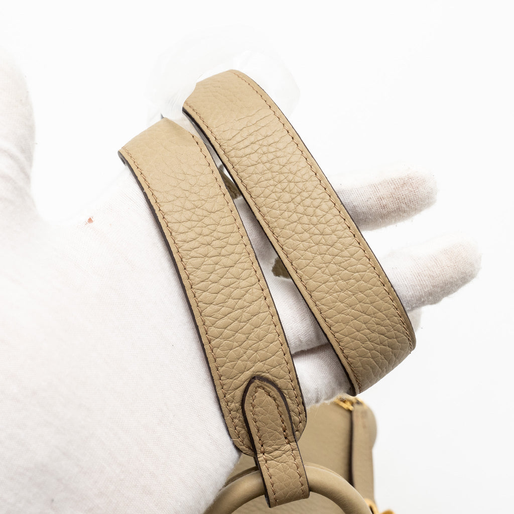 HERMES MINI LINDY II CLEMENCE 8Q BEIGE MARFA GHW
