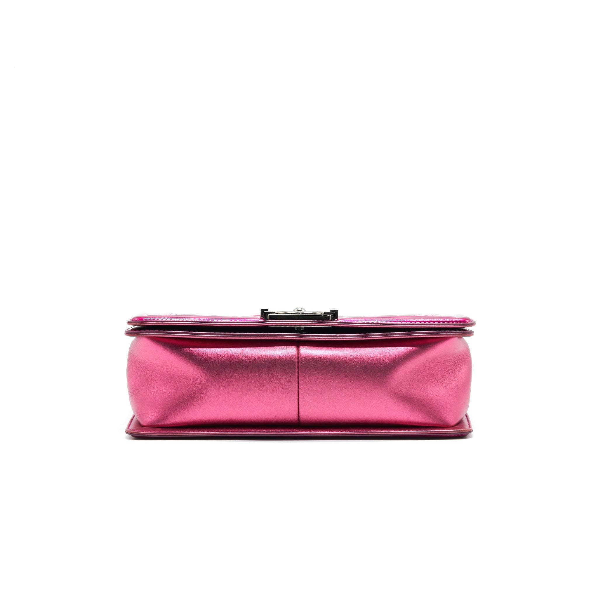CHANEL MEDIUM LEBOY BAG METALLIC PINK SHW