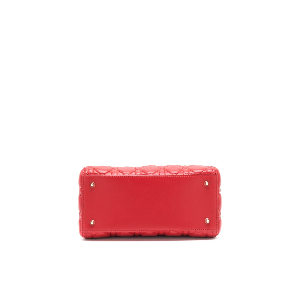 DIOR MEDIUM LADY DIOR TOTE BAG RED GHW
